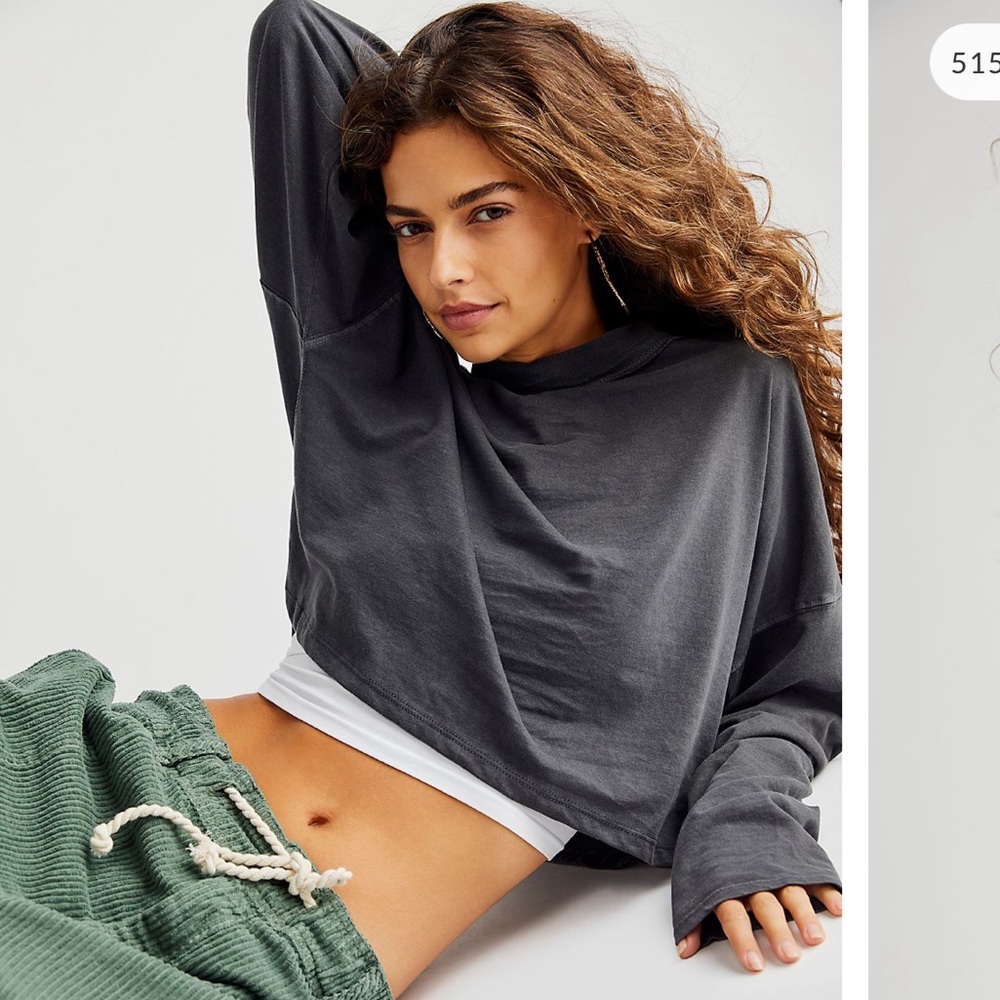Free People Be Free Cropped Tee Size S